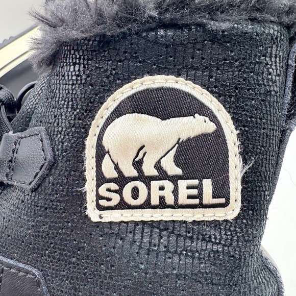 Sorel Tivoli Waterproof Winter Boots Black Faux Fur Lined Women Size 9.5 - Picture 7 of 10